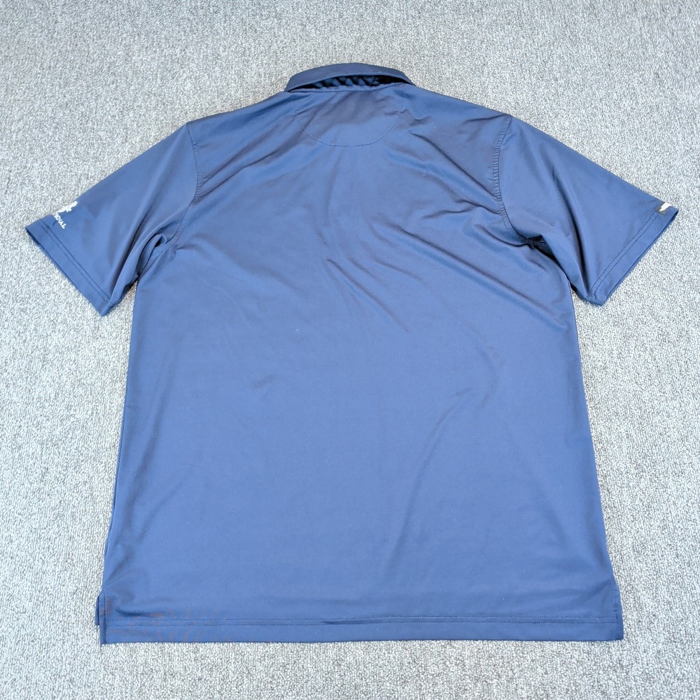Straight Down Performance Golf Polo Men LG Navy Blue Polyester Spandex Stretch - Picture 7 of 10